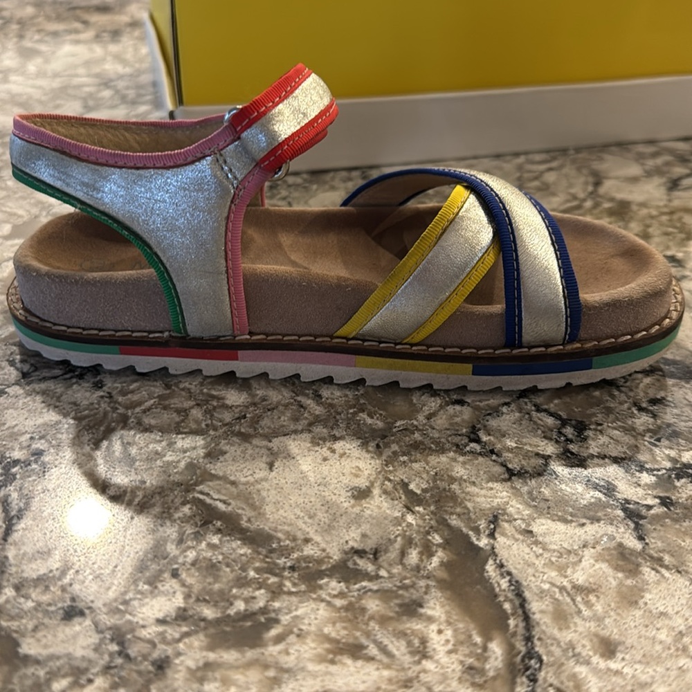Mini Boden Metallic Rainbow Sandals - Picture 5 of 8